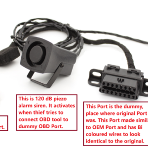 BMW dummy OBD port with powered siren