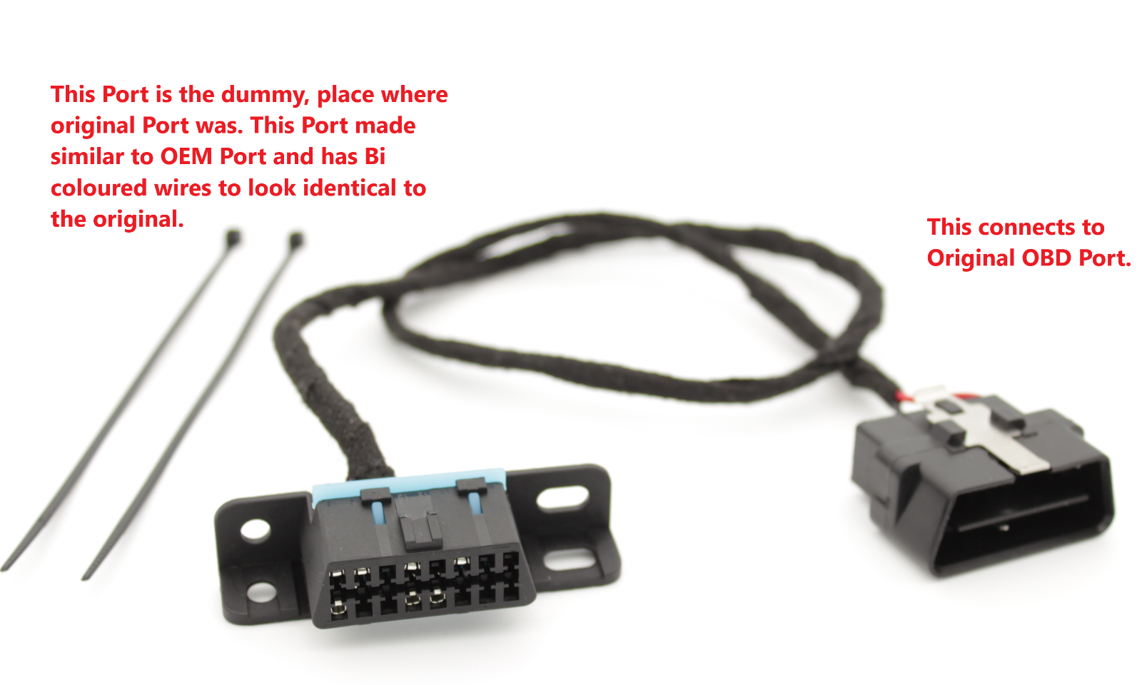 Details about   TOYOTA OBD port relocation extension diagnostic cable with Dummy OBD 