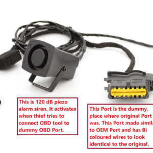 FIAT dummy OBD port with powered siren