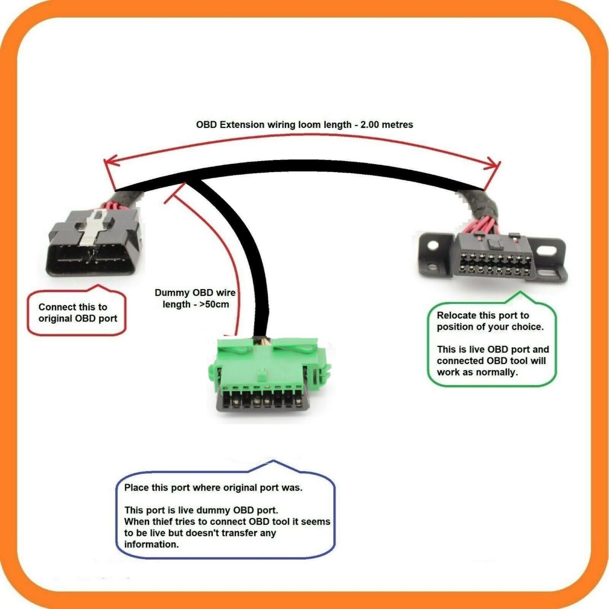Cirteon OBD relocation cable